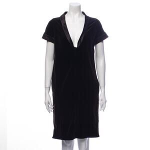 ‘S MaxMara Brown Velvet Short Sleeve Dress Size 6